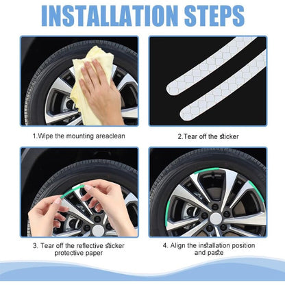 Waterproof Reflective Rim Stickers – Night Visibility Wheel Decals