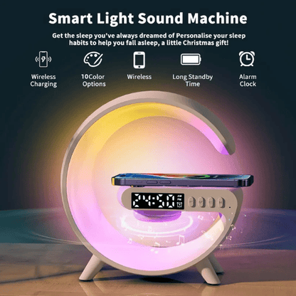 New Year HOT Sale - 49% OFF! 🔥Multifunctional Bluetooth Speaker-Colorful Atmosphere Light Wireless Charging and Clock All-in-one Machine