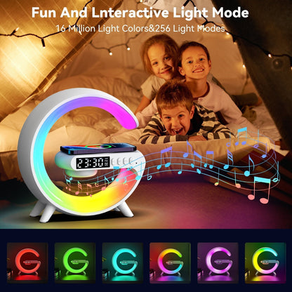 New Year HOT Sale - 49% OFF! 🔥Multifunctional Bluetooth Speaker-Colorful Atmosphere Light Wireless Charging and Clock All-in-one Machine