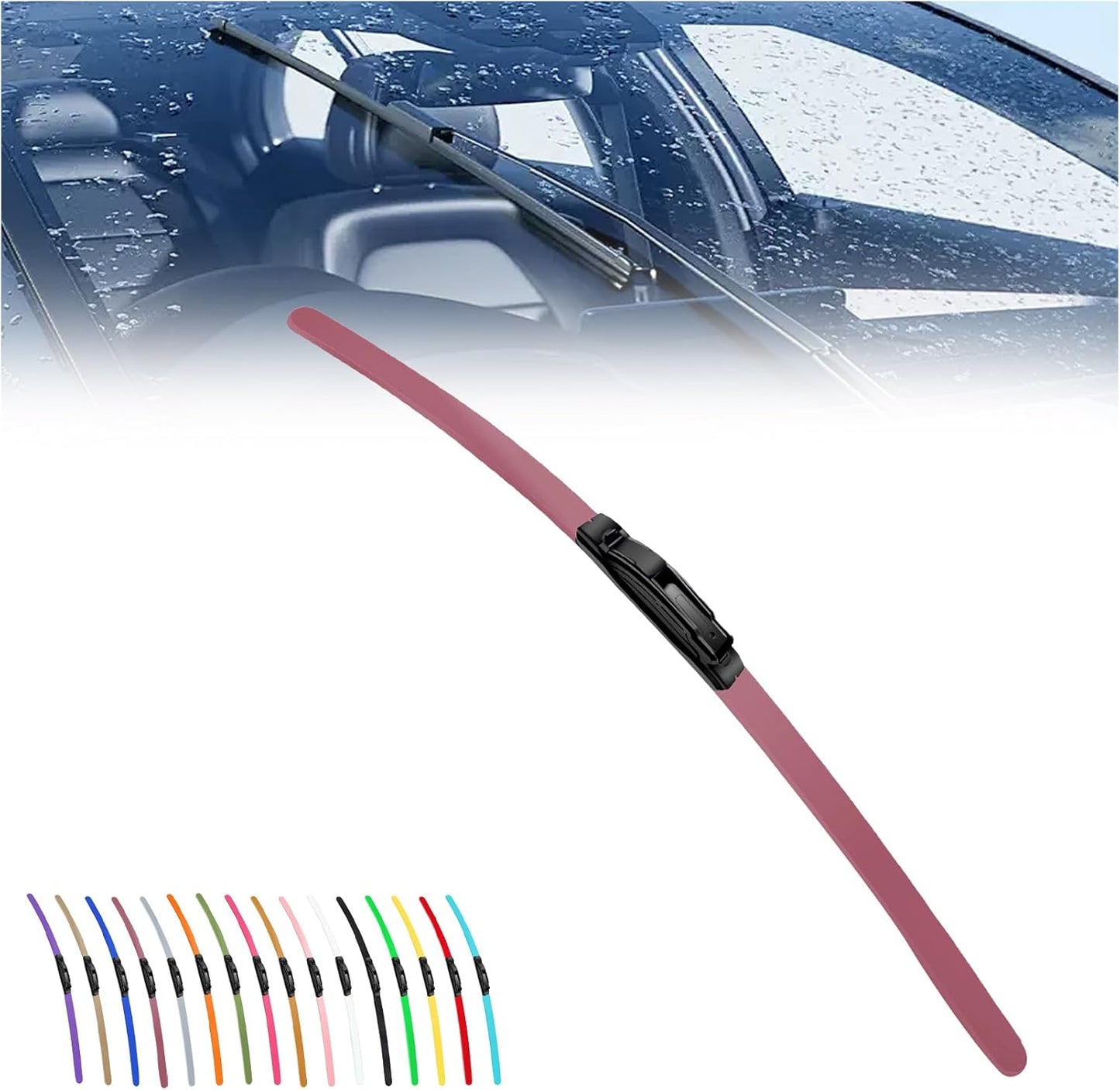 2025 New Colorful Boneless Silent Windshield Wipers ,All Season Automotive Replacement Windshield Wipers Front Windshield Windshield Blade Window Wipers for Car - Velosole2025 New Colorful Boneless Silent Windshield Wipers ,All Season Automotive Replacement Windshield Wipers Front Windshield Windshield Blade Window Wipers for Carcar - accessories
