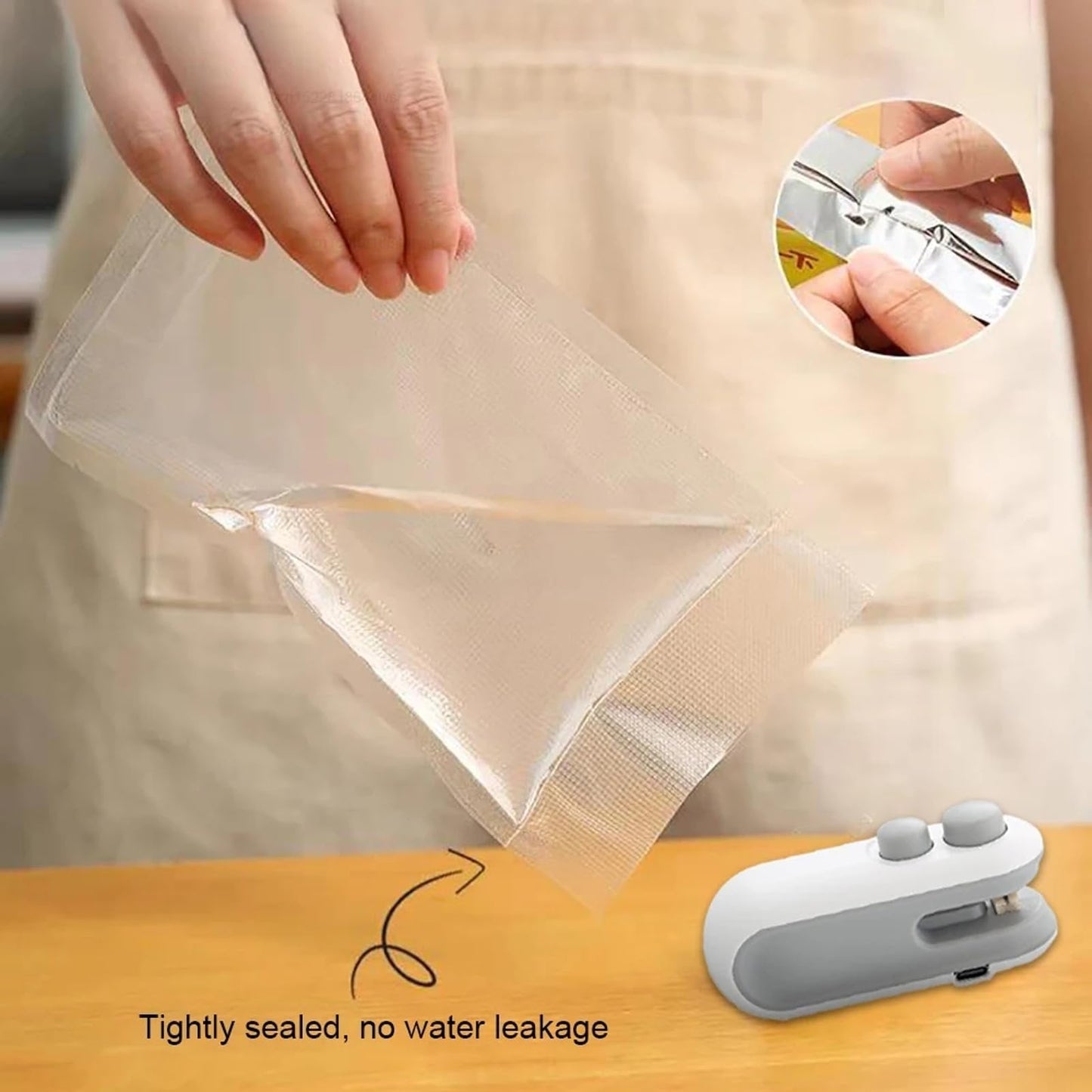 SealEase Mini 2-in-1 Sealer and Cutter with USB-C Charging