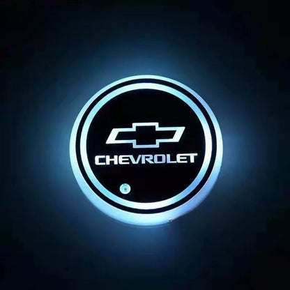 2PCS Rechargeable LED Car Cup Holder Coasters