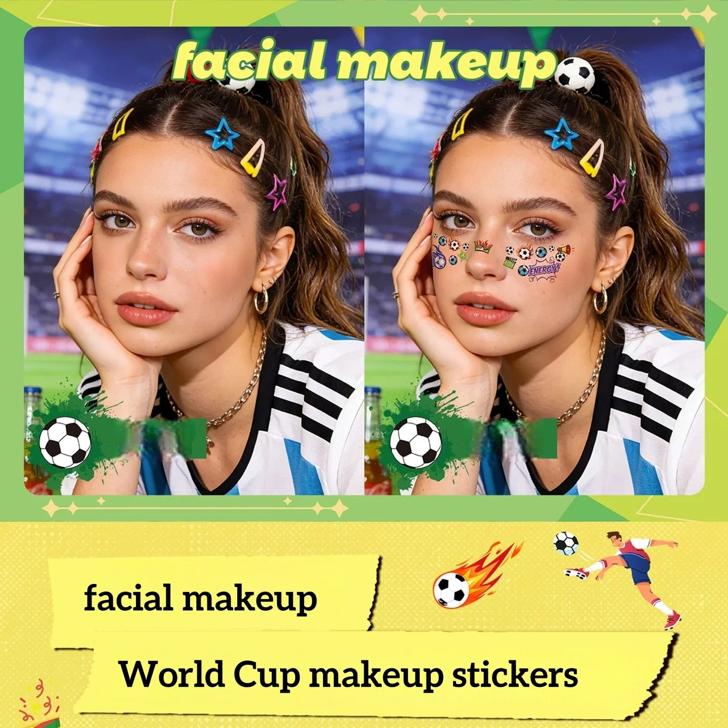 World Cup makeup stickers