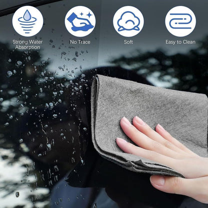 Streak-Free Microfiber Cloth – Ultra-Absorbent 11.8" × 11.8" Lint-Free Cleaner