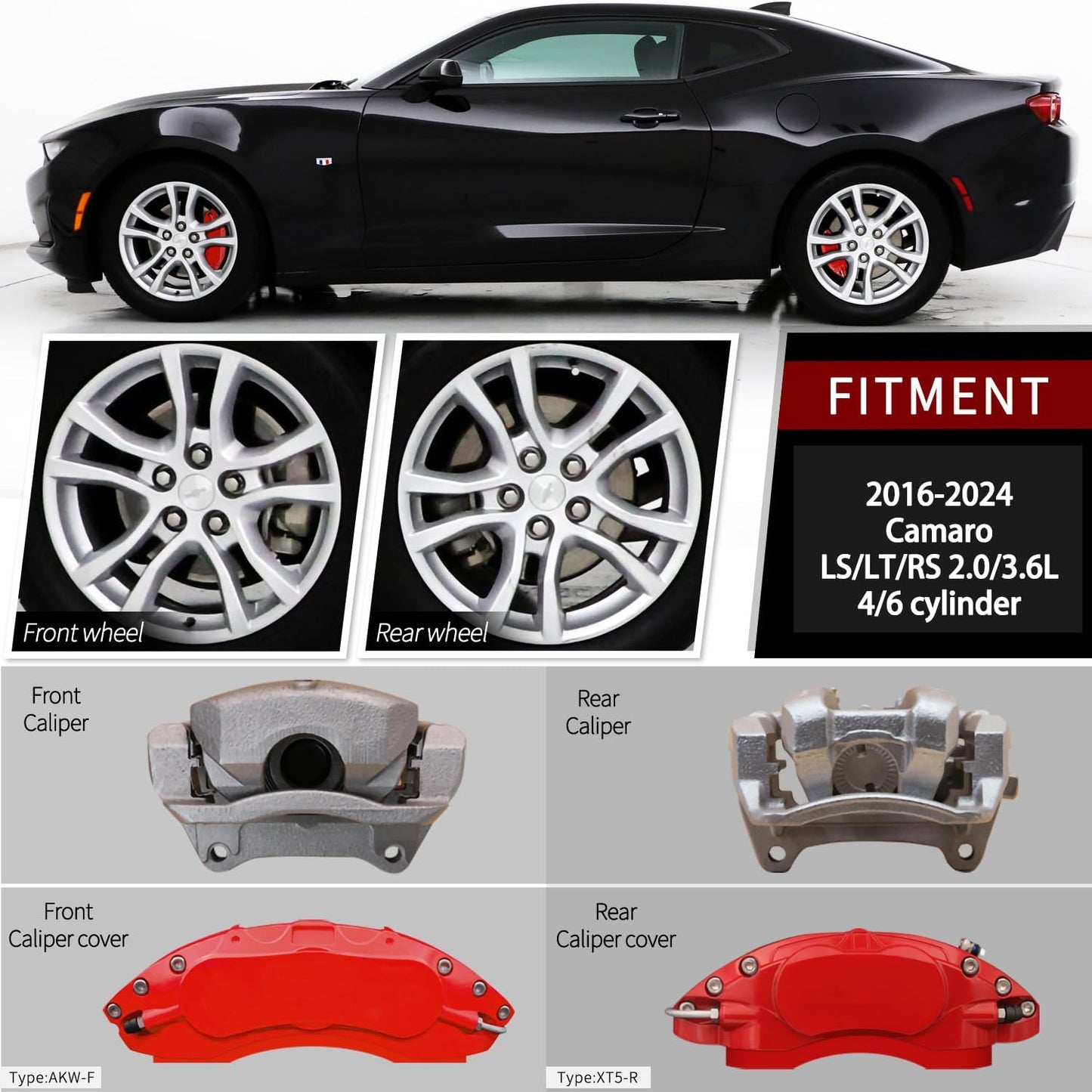 Automobile aluminum alloy caliper cover special car special buckle screw fixed caliper cover (4PCS) - VelosoleAutomobile aluminum alloy caliper cover special car special buckle screw fixed caliper cover (4PCS)car - accessories