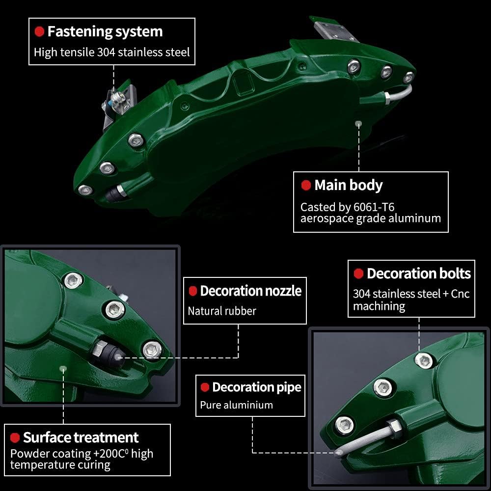 Automobile aluminum alloy caliper cover special car special buckle screw fixed caliper cover (4PCS) - VelosoleAutomobile aluminum alloy caliper cover special car special buckle screw fixed caliper cover (4PCS)car - accessories