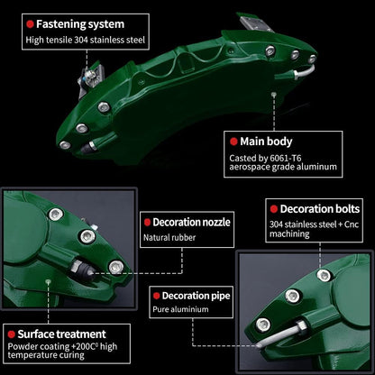 Automobile aluminum alloy caliper cover special car special buckle screw fixed caliper cover (4PCS) - VelosoleAutomobile aluminum alloy caliper cover special car special buckle screw fixed caliper cover (4PCS)car - accessories