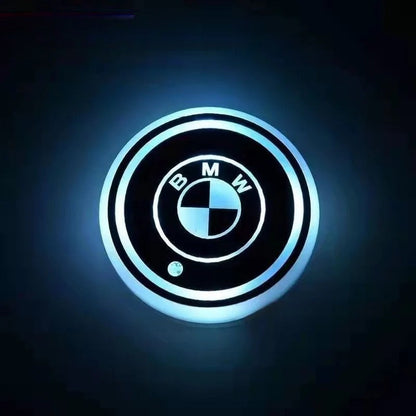 2PCS Rechargeable LED Car Cup Holder Coasters