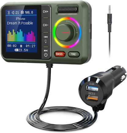 Bluetooth FM Transmitter for Car, Wireless Car Bluetooth V5.0 Adapter - VelosoleBluetooth FM Transmitter for Car, Wireless Car Bluetooth V5.0 Adaptercar - accessories