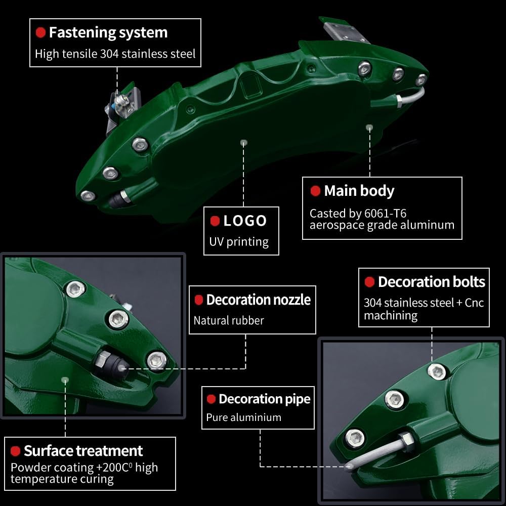 Car aluminum alloy special car special buckle screw fixed caliper cover (4PCS luxury upgrade version) - VelosoleCar aluminum alloy special car special buckle screw fixed caliper cover (4PCS luxury upgrade version)car - accessories