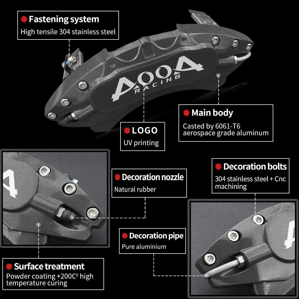 Car aluminum alloy special car special buckle screw fixed caliper cover (4PCS luxury upgrade version) - VelosoleCar aluminum alloy special car special buckle screw fixed caliper cover (4PCS luxury upgrade version)car - accessories