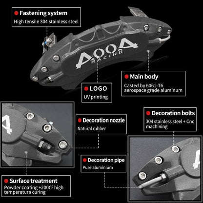 Car aluminum alloy special car special buckle screw fixed caliper cover (4PCS luxury upgrade version) - VelosoleCar aluminum alloy special car special buckle screw fixed caliper cover (4PCS luxury upgrade version)car - accessories