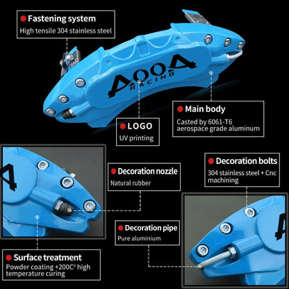 Car aluminum alloy special car special buckle screw fixed caliper cover (4PCS luxury upgrade version) - VelosoleCar aluminum alloy special car special buckle screw fixed caliper cover (4PCS luxury upgrade version)car - accessories