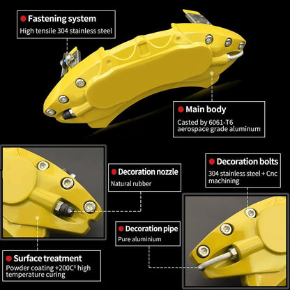 Car aluminum alloy special car special buckle screw fixed caliper cover (4PCS luxury upgrade version) - VelosoleCar aluminum alloy special car special buckle screw fixed caliper cover (4PCS luxury upgrade version)car - accessories