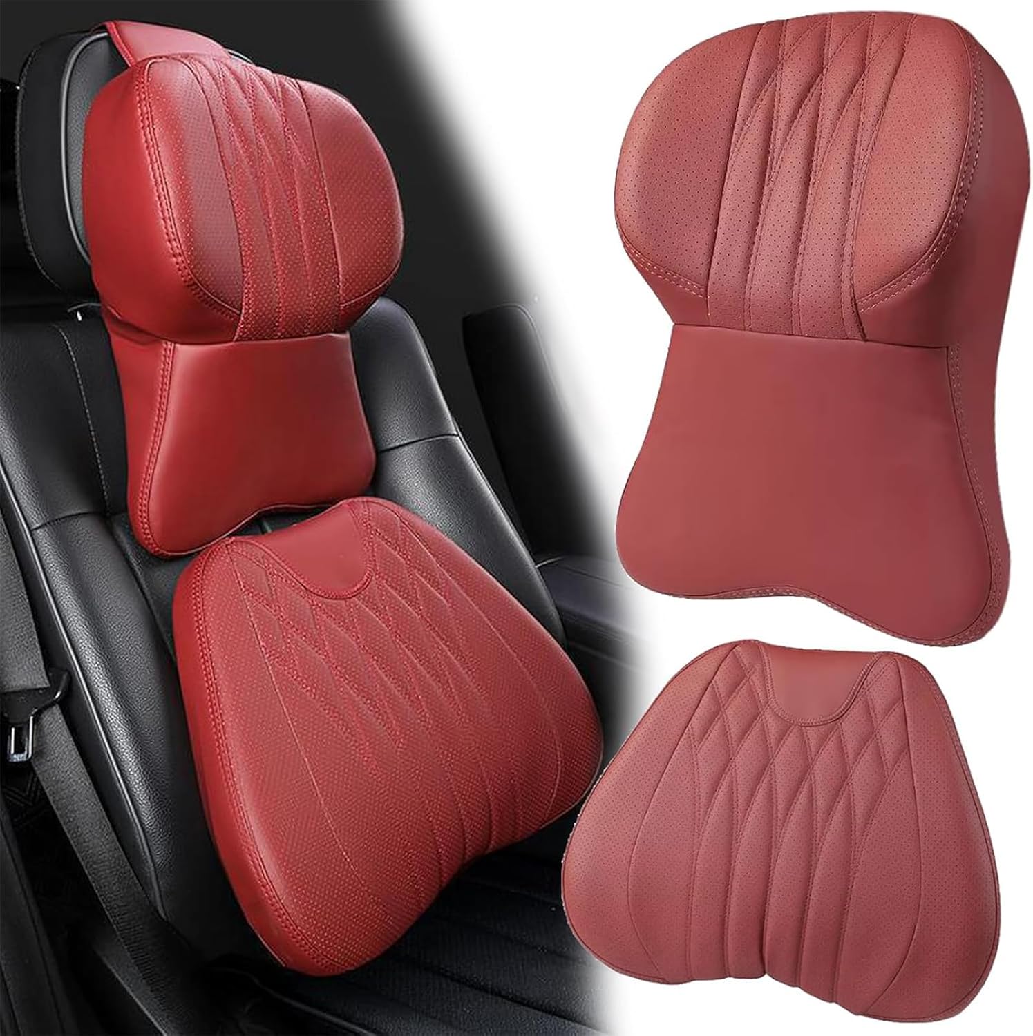 Car headrest neck pillow car cushion cushion four seasons universal pillow seat back waist support - VelosoleCar headrest neck pillow car cushion cushion four seasons universal pillow seat back waist supportcar - accessories
