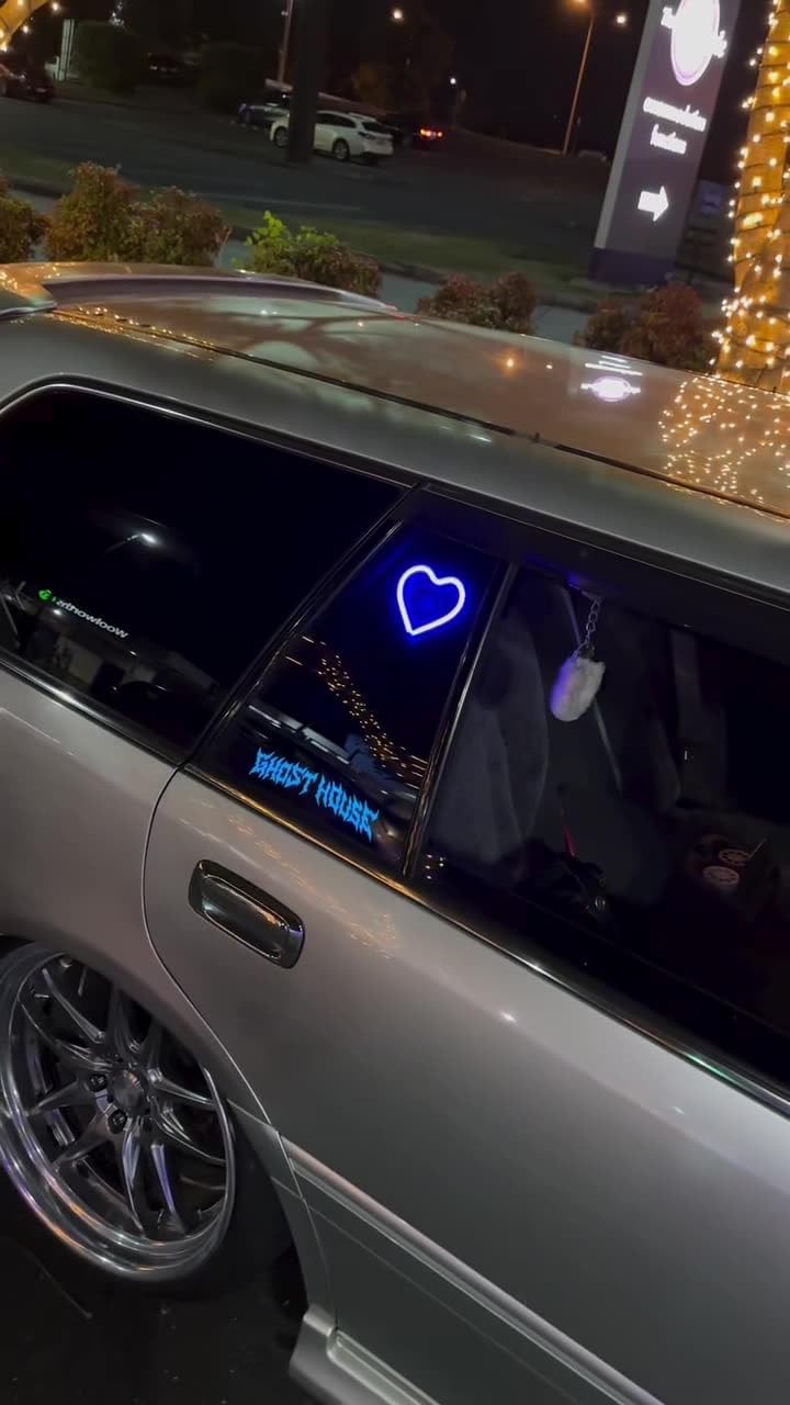 Car LED ambient light, triangular window light (blue heart pattern) - VelosoleCar LED ambient light, triangular window light (blue heart pattern)car - accessories