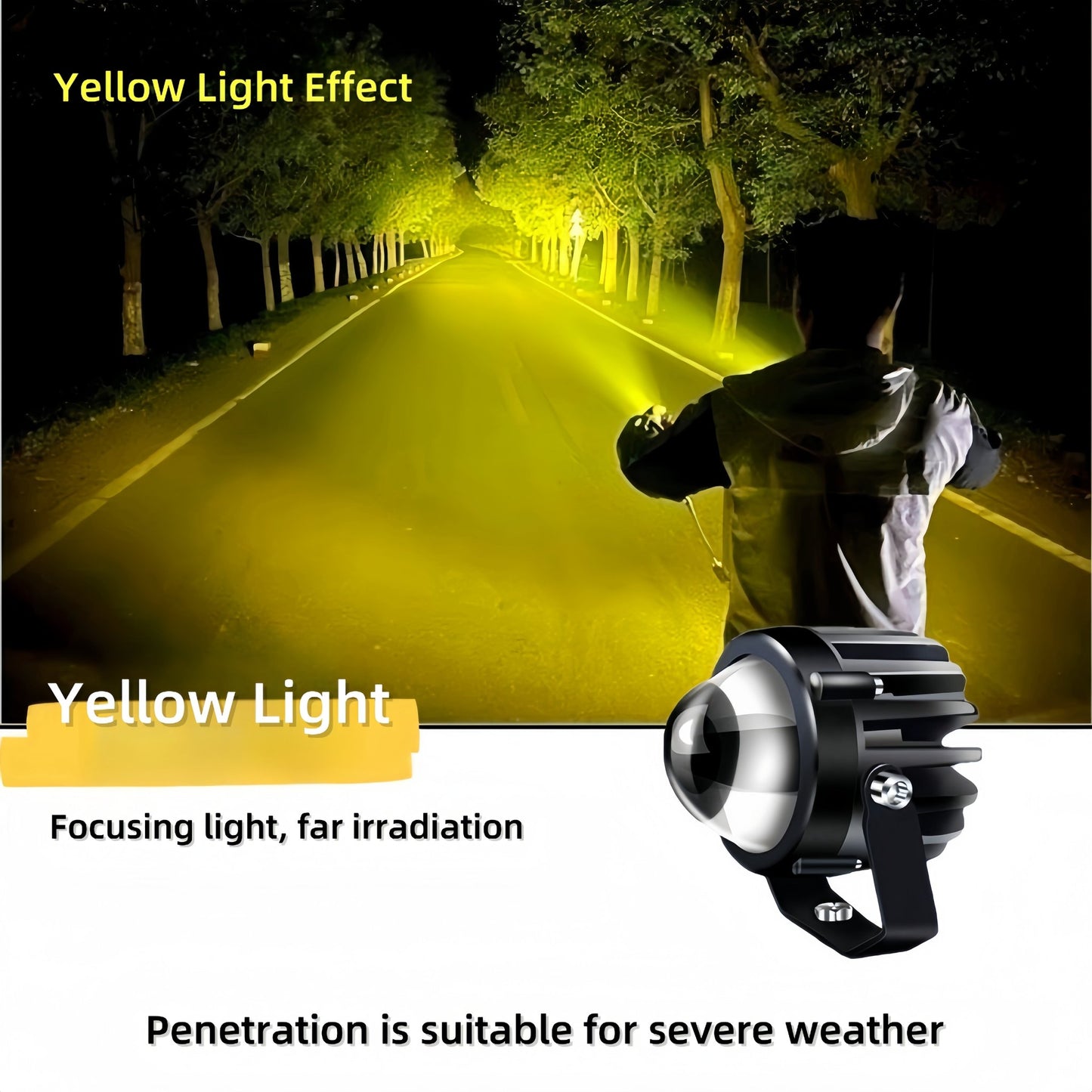 Car LED high beam laser large lens spotlight - VelosoleCar LED high beam laser large lens spotlightcar - accessories