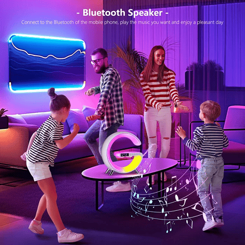 New Year HOT Sale - 49% OFF! 🔥Multifunctional Bluetooth Speaker-Colorful Atmosphere Light Wireless Charging and Clock All-in-one Machine