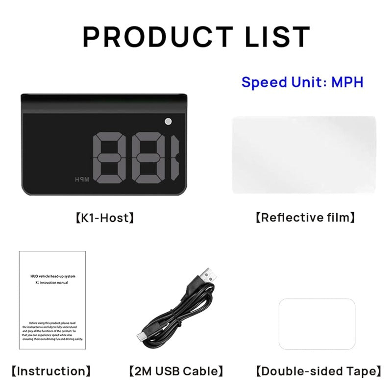 Dual GPS Car HUD Display