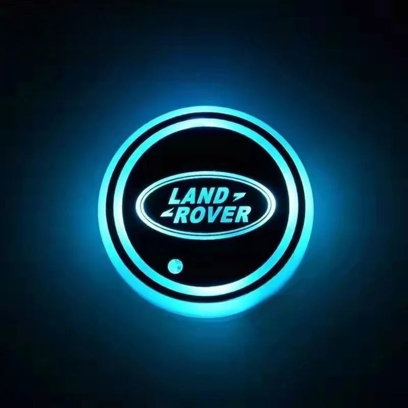 2PCS Rechargeable LED Car Cup Holder Coasters