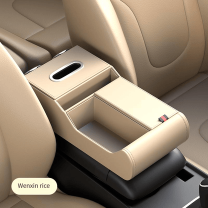High - end car central armrest box storage box double capacity folding double cup holder car armrest box tissue box - VelosoleHigh - end car central armrest box storage box double capacity folding double cup holder car armrest box tissue boxcar - accessories