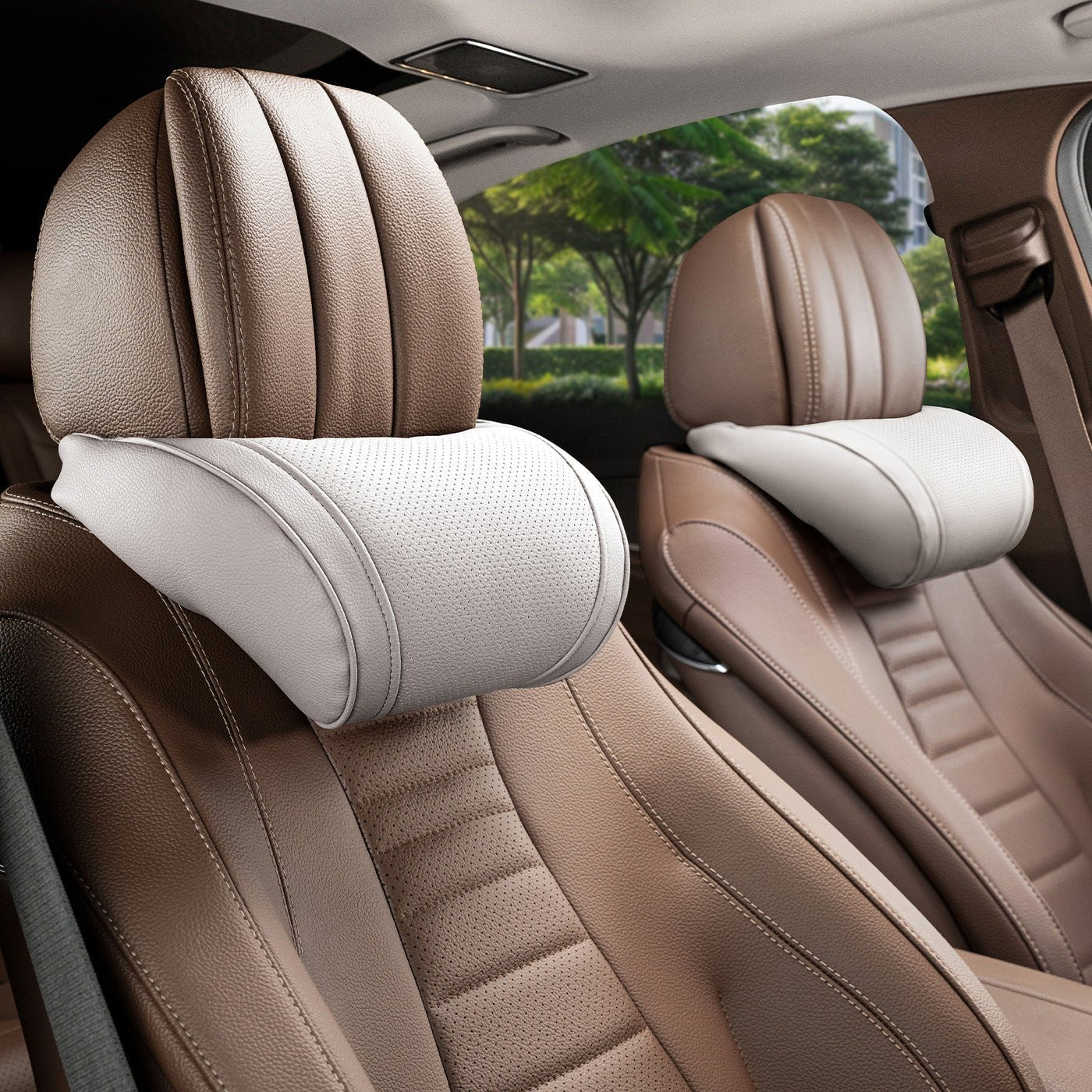 Luxury leather custom car headrest, car neck pillow, car seat lumbar cushion - VelosoleLuxury leather custom car headrest, car neck pillow, car seat lumbar cushioncar - accessories