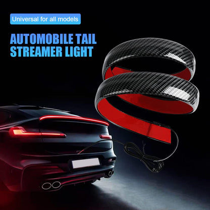 Universal Exterior Rear Roof Spoiler Tail Wing Splitter Carbon Fiber Accessories LED Strip Lights for Cars Driving Brake Turn Signal Running Warning Trim Lamp - VelosoleUniversal Exterior Rear Roof Spoiler Tail Wing Splitter Carbon Fiber Accessories LED Strip Lights for Cars Driving Brake Turn Signal Running Warning Trim Lampcar - accessories
