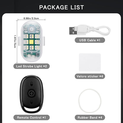 Wireless Remote Control Anti - Collision LED Strobe Light Kit - VelosoleWireless Remote Control Anti - Collision LED Strobe Light Kitcar - accessories